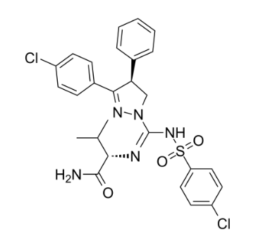 (S)-2-((Z)-(((S)-3-(4-chlorophenyl)-4-phenyl-4,5-dihydro-1H-pyrazol-1-yl)(4-chlorophenylsulfonamido)methylene)amino)-3-methylbutanamide