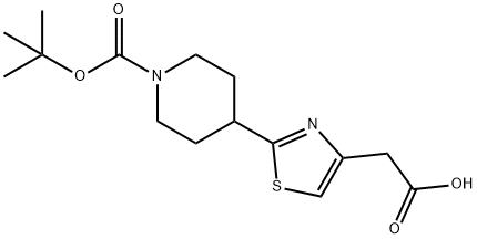 2-(2-(1-[(tert-Butoxy)carbonyl]piperidin-4-yl)-1,3-thiazol-4-yl)acetic acid