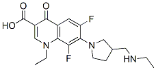 3-Quinolinecarboxylic acid, 1-ethyl-7-[3-[(ethylamino)methyl]-1-pyrrolidinyl]-6,8-difluoro-1,4-dihydro-4-oxo-