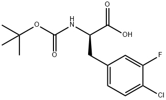 D-Phenylalanine, 4-chloro-N-[(1,1-dimethylethoxy)carbonyl]-3-fluoro-