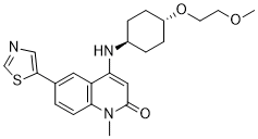 2(1H)-Quinolinone, 4-[[trans-4-(2-methoxyethoxy)cyclohexyl]amino]-1-methyl-6-(5-thiazolyl)-