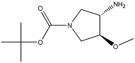 1-Pyrrolidinecarboxylic acid, 3-amino-4-methoxy-, 1,1-dimethylethyl ester, (3S,4S)-