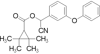 alpha-cyano-3-phenoxybenzyl 2,2,3,3-tetramethylcyclopropanecarboxylate