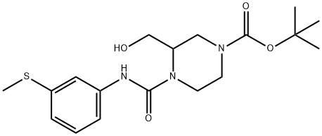 1-Piperazinecarboxylic acid, 3-(hydroxymethyl)-4-[[[3-(methylthio)phenyl]amino]carbonyl]-, 1,1-dimethylethyl ester