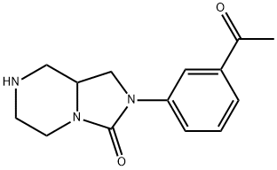 Imidazo[1,5-a]pyrazin-3(2H)-one, 2-(3-acetylphenyl)hexahydro-, hydrochloride (1:1)