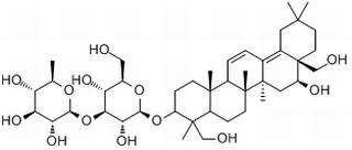 (3beta,16alpha)-16,23,28-trihydroxyoleana-11,13(18)-dien-3-yl 6-deoxy-3-O-beta-D-glucopyranosyl-beta-D-galactopyranoside