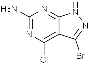 3-溴-4-氯-1H-吡唑并[3,4-D]嘧啶-6-胺