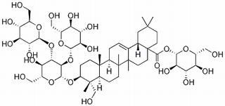 Olean-12-en-28-oic acid, 3-[(O-β-D-glucopyranosyl-(1→2)-O-[β-D-glucopyranosyl-(1→3)]-β-D-glucopyranosyl)oxy]-23-hydroxy-, β-D-glucopyranosyl ester, (3β,4α)-