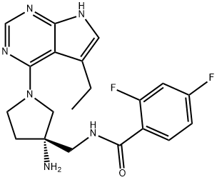 (S)-N-[[3-氨基-1-(5-乙基-7H-吡咯并[2,3-D]嘧啶-4-基)吡咯烷-3-基]甲基]-2,4-二氟苯甲酰胺