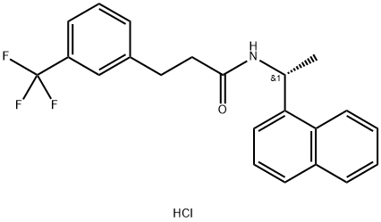 (R)-N-(1-(naphthalen-1-yl)ethyl)-3-(3-(trifluoromethyl)phenyl)propanamide