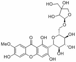 2-(6-O-D-Apio-beta-D-furanosyl-beta-D-glucopyranosyl)-1,3,6-trihydroxy-7-methoxy-9H-xanthen-9-one