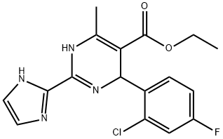 5-Pyrimidinecarboxylic acid, 4-(2-chloro-4-fluorophenyl)-1,4-dihydro-2-(1H-imidazol-2-yl)-6-methyl-, ethyl ester