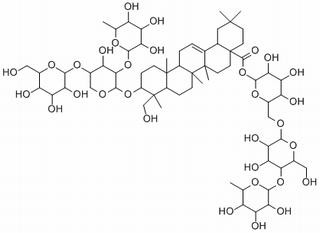 3-O-D-glucopyranosyl( 1→4)- [ L-rhamnopyranosyl(1→2)]-L-arabinopyranosyl 23-hydroxyl lup-20(29)-en-28-oic acid – 2