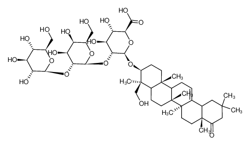 β-D-Glucopyranosiduronic acid, (3β,4β)-23-hydroxy-22-oxoolean-12-en-3-yl O-β-D-glucopyranosyl-(1→2)-O-β-D-galactopyranosyl-(1→2)-