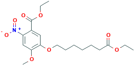 5 - ((7 - 乙氧基 - 7 - 氧代庚基)氧基) - 4 - 甲氧基 - 2 - 硝基苯甲酸乙酯