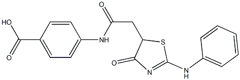 4-[[(2-ANILINO-4-OXO-4,5-DIHYDRO-1,3-THIAZOL-5-YL)ACETYL]AMINO]BENZOIC ACID