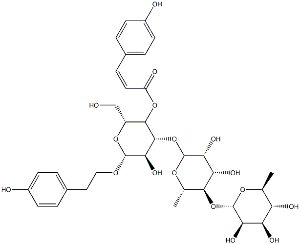 β-D-Glucopyranoside, 2-(4-hydroxyphenyl)ethyl O-6-deoxy-α-L-mannopyranosyl-(1→4)-O-6-deoxy-α-L-mannopyranosyl-(1→3)-, 4-[(2Z)-3-(4-hydroxyphenyl)-2-propenoate]