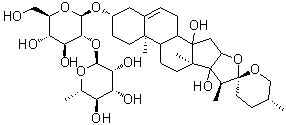 麦冬苷元-3-O-α-L-吡喃鼠李糖基(1→2)-β-D-吡喃葡萄糖苷