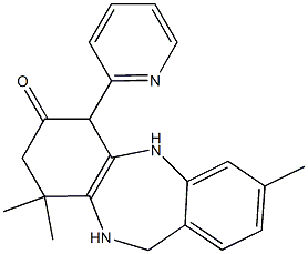 3,9,9-trimethyl-6-pyridin-2-yl-6,8,10,11-tetrahydro-5H-benzo[b][1,4]benzodiazepin-7-one