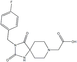 3-(4-FLUOROBENZYL)-2,4-DIOXO-1,3,8-TRIAZASPIRO[4.5]DEC-8-YL]ACETIC ACID