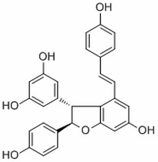 (2R)-2β-(4-Hydroxyphenyl)-3α-(3,5-dihydroxyphenyl)-4-[(E)-4-hydroxystyryl]-2,3-dihydrobenzofuran-6-ol