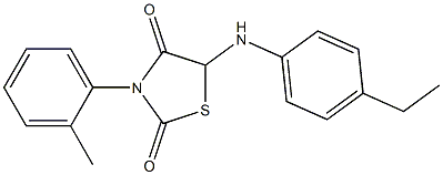 5-(4-ethylanilino)-3-(2-methylphenyl)-1,3-thiazolidine-2,4-dione