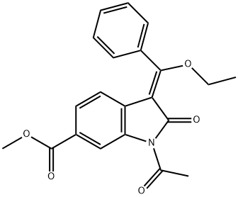 1H-Indole-6-carboxylic acid, 1-acetyl-3-(ethoxyphenylmethylene)-2,3-dihydro-2-oxo-, methyl ester, (3Z)-