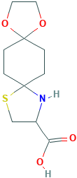 1,4-Dioxa-9-thia-12-azadispiro[4.2.4.2]-tetradecane-11-carboxylic acid