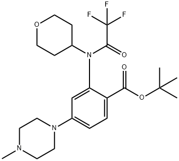 4-(4-methylpiperazin-1-yl)-2-[(tetrahydropyran-4-yl)(2,2,2-trifluoroacetyl)amino]benzoic acid tert-butyl ester