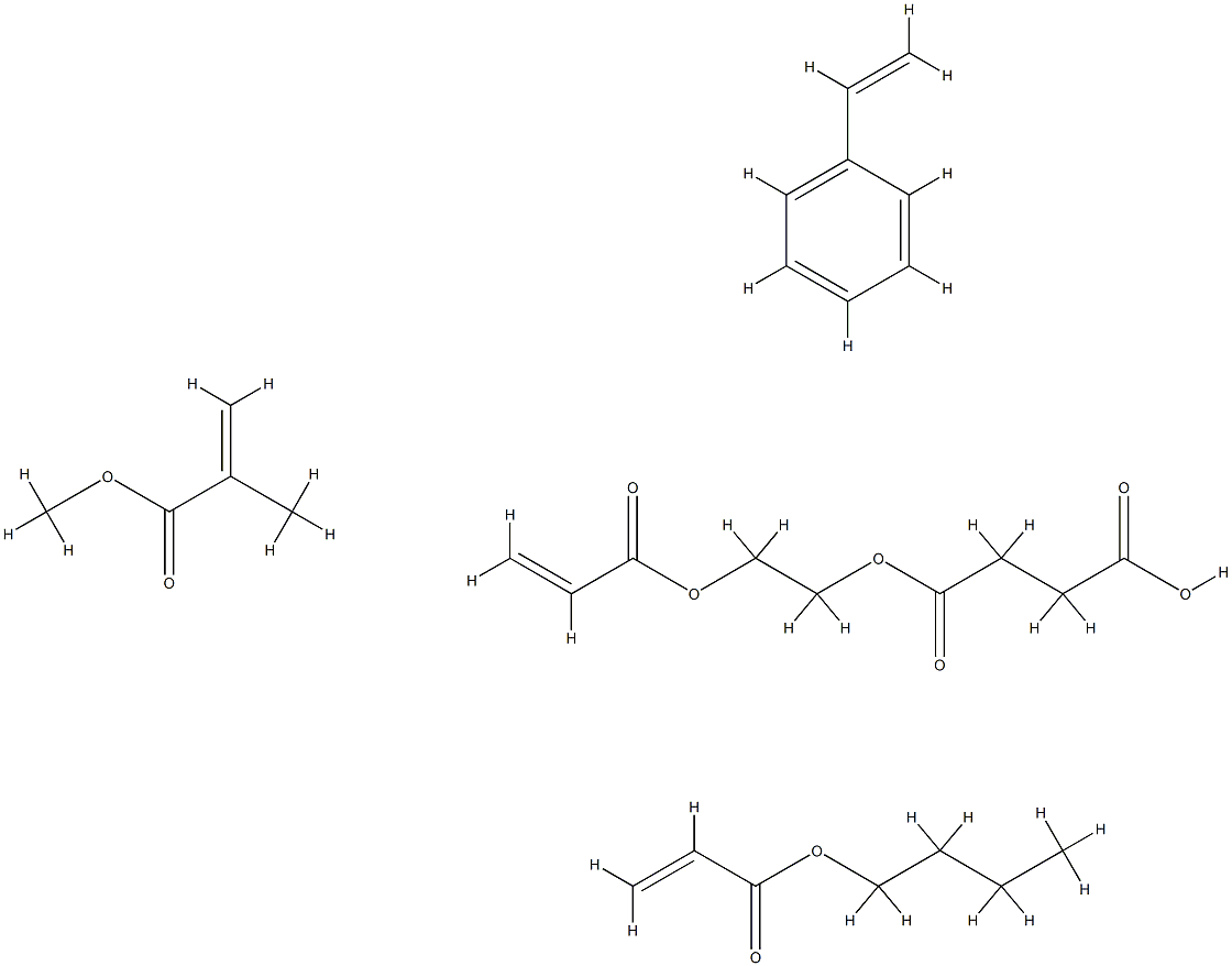 Butanedioic acid, mono[2-[(1-oxo-2-propenyl)oxy]ethyl] ester, polymer with butyl 2-propenoate, ethenylbenzene and methyl 2-methyl-2-propenoate