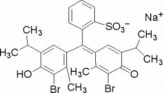 sodium 2-{(Z)-[3-bromo-4-hydroxy-2-methyl-5-(1-methylethyl)phenyl][3-bromo-2-methyl-5-(1-methylethyl)-4-oxocyclohexa-2,5-dien-1-ylidene]methyl}benzenesulfonate