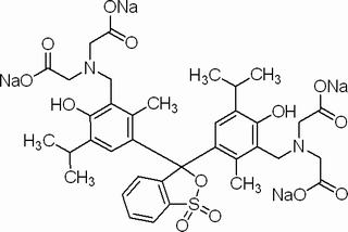 MTB,  Thymolsulfonphthalein-3μ,3-bis(methyliminodiacetic  acid  sodium  salt),  3,3μ-Bis[N,N-di(carboxymethyl)aminomethyl]thymolsulfonephthalein  sodium  salt