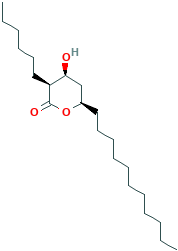 (3S,4S,6R)-3-Hexyl-4-hydroxy-6-undecyltetrahydro-2H-pyran-2-one