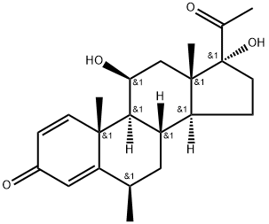 Pregna-1,4-diene-3,20-dione, 11,17-dihydroxy-6-methyl-, (6β,11β)-