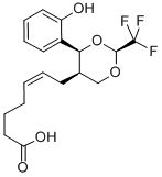 5-(Z)-7-(4-O-HYDROXYPHENYL-2-TRIFLUOROMETHYL-1,3 DIOXAN-CIS-5-YL)HEPTENOIC ACID