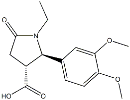 3-Pyrrolidinecarboxylic acid, 2-(3,4-dimethoxyphenyl)-1-ethyl-5-oxo-, (2R,3R)-