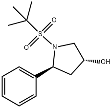 3-Pyrrolidinol, 1-[(1,1-dimethylethyl)sulfonyl]-5-phenyl-, (3R,5S)-