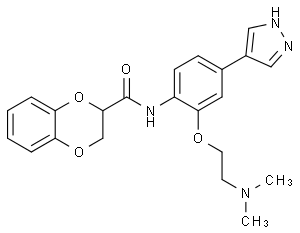 N-(2-(2-(Dimethylamino)ethoxy)-4-(1H-pyrazol-4-yl)phenyl)-2,3-dihydrobenzo[b][1,4]dioxine-2-ca