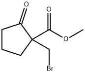Cyclopentanecarboxylic acid, 1-(bromomethyl)-2-oxo-, methyl ester