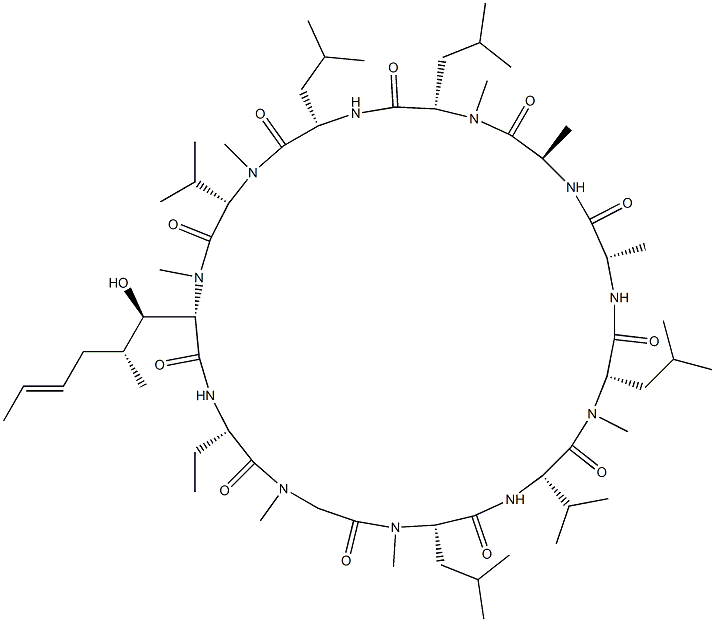 (3R,4R)-3-Hydroxy-N-methyl-5-[(E)-1-propenyl]-cyclo(L-Leu-L-Abu-Sar-N-methyl-L-Leu-L-Val-N-methyl-L-Leu-L-Ala-D-Ala-N-methyl-L-Leu-L-Leu-N-methyl-L-Val-)