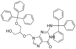 6H-Purin-6-one, 1,9-dihydro-9-[[1-(hydroxyMethyl)-2-(triphenylMethoxy)ethoxy]Methyl]-2-[(triphenylMethyl)aMino]-