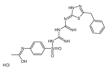 N-[4-[(E)-[amino-[[(E)-N'-(5-benzyl-1,3,4-thiadiazol-2-yl)carbamimidoyl]amino]methylidene]amino]sulfonylphenyl]acetamide,hydrochloride