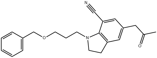 1-[3-(benzyloxy)propyl]-2,3-dihydro-5-(2-oxopropyl)-1H-indole-7-carbonitrile