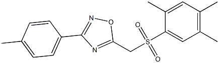 3-(4-methylphenyl)-5-[(2,4,5-trimethylphenyl)sulfonylmethyl]-1,2,4-oxadiazole