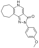 5,6,7,8,9,10-HEXAHYDRO-2-(4-METHOXYPHENYL)CYCLOHEPTA[B]PYRAZOLO[3,4-D]PYRIDIN-3(2H)-ONE