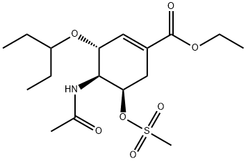 1-Cyclohexene-1-carboxylic acid, 4-(acetylamino)-3-(1-ethylpropoxy)-5-[(methylsulfonyl)oxy]-, ethyl ester, (3R,4S,5R)-