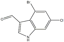 4-溴-6-氯-1H-吲哚-3-甲醛