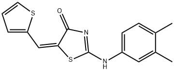 (5E)-2-(3,4-dimethylanilino)-5-(thiophen-2-ylmethylidene)-1,3-thiazol-4-one