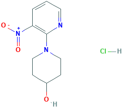 1-[3-Nitropyridin-2-yl]piperidine-4-olhydrochloride