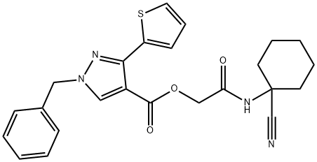 (1-cyanocyclohexyl)carbamoyl]methyl1-benzyl-3-(thiophen-2-yl)-1H-pyrazole-4-carboxylate